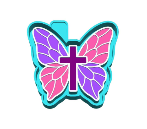 Cross Butterfly 2 Freshie Mold