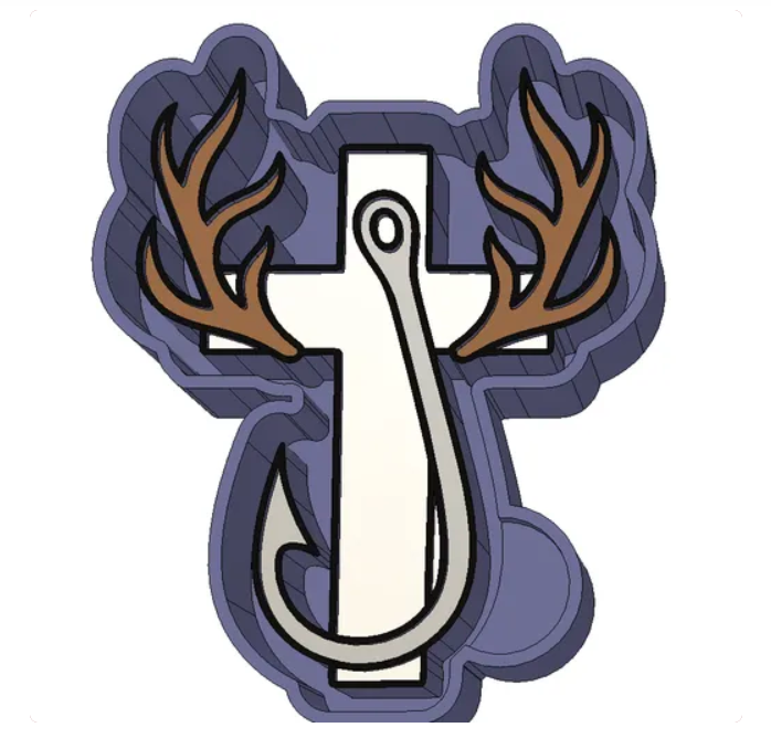 Faith, Fishing & Hunting Freshie Mold