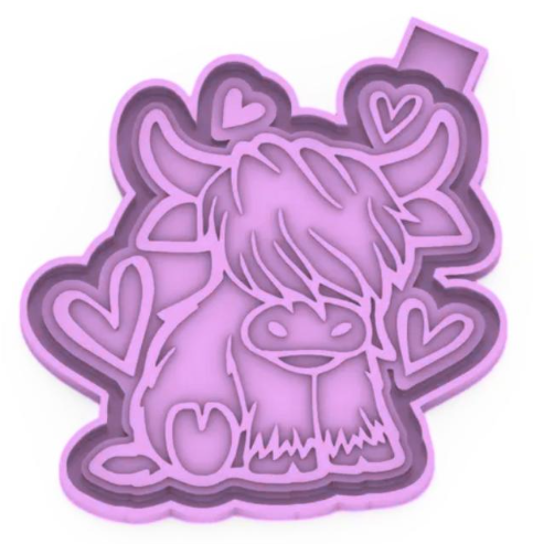 Valentine Highland Freshie Mold