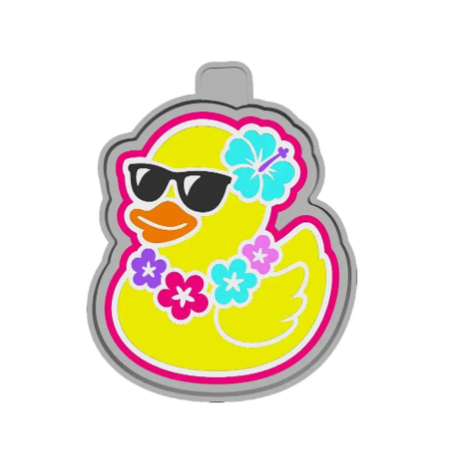 Hawaiian Rubber Duck Freshie Mold