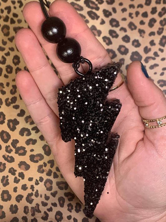 Black Lightening Bolt Freshie