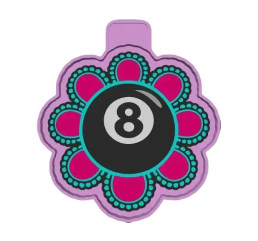 8 Ball Concho Flower Freshie Mold