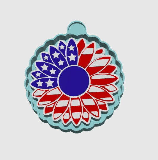 American Flag Sunflower Freshie Mold