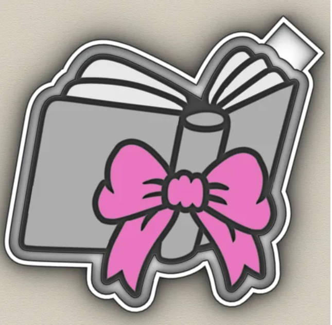 Book With Bow Freshie Mold