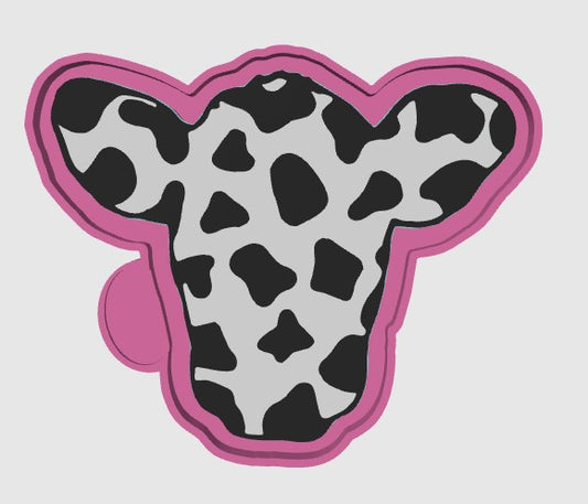 Cow Print Cow Head Freshie Mold