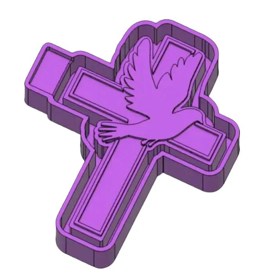 Cross Dove Freshie Mold