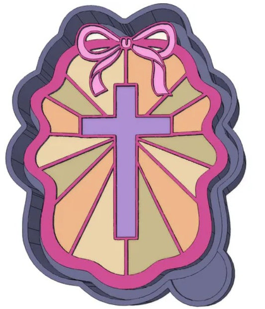 Cross Frame Freshie Mold