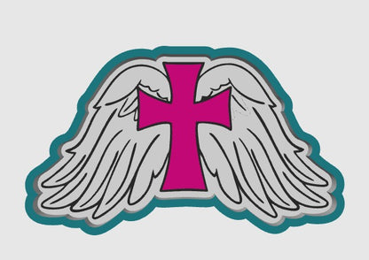 Cross with Wings Freshie Mold