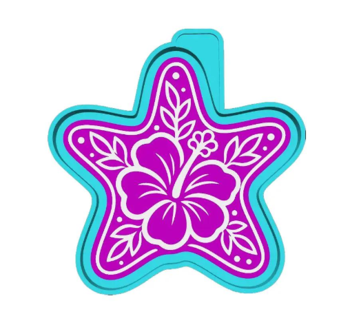 Floral Starfish 2 Freshie Mold