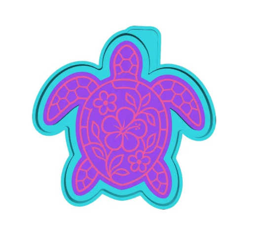 Floral Turtle Freshie Mold