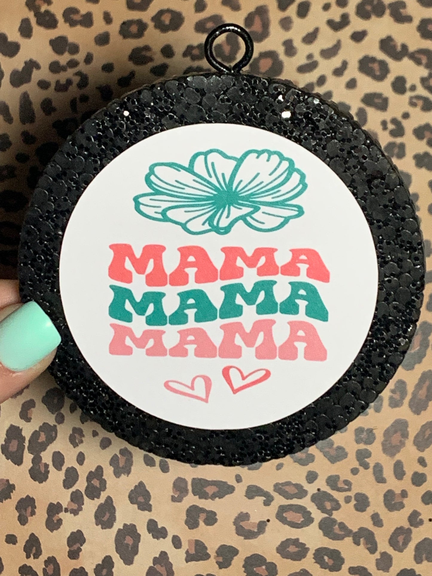 Mama Flower and Heart Cardstock Freshie