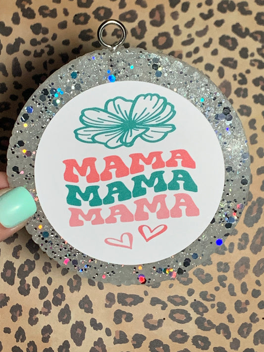 Mama Flower and Heart Cardstock Freshie