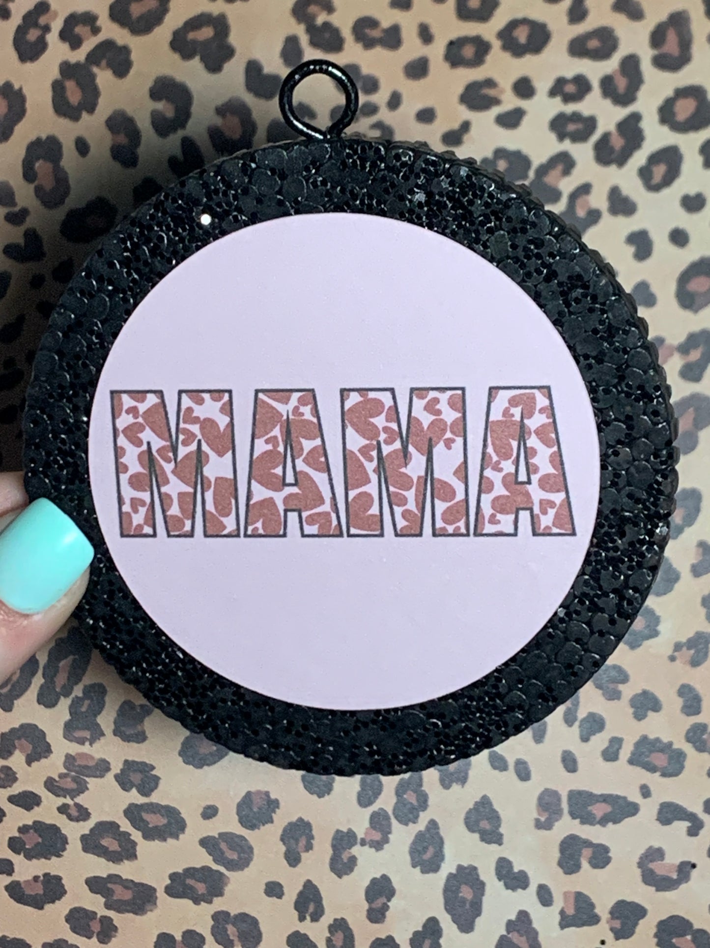 Mama Heart Print Cardstock Freshie