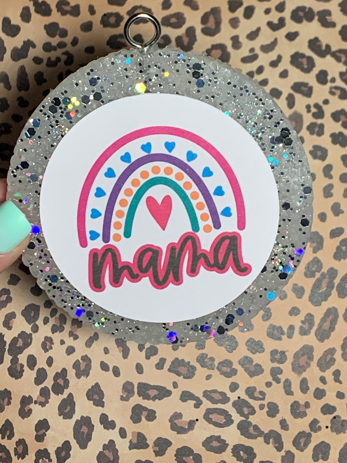 Mama Heart Rainbow Cardstock Freshie