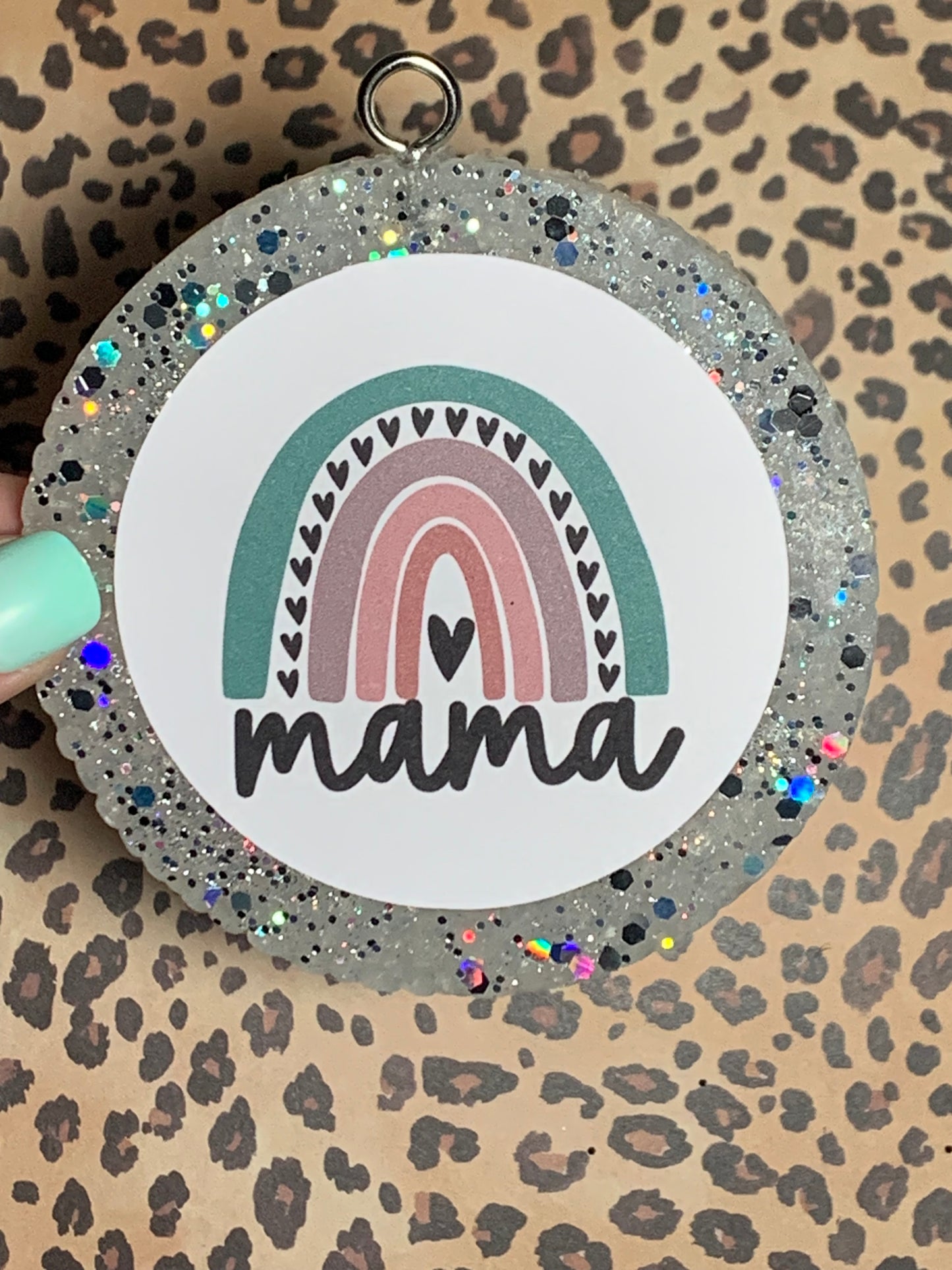 Mama Heart Rainbow Cardstock Freshie