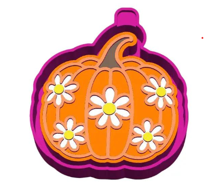 Pumpkin with Daisies Freshie Mold