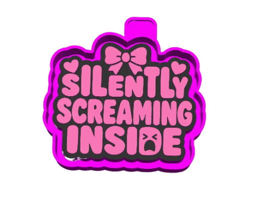 Silently Screaming Inside 2 Freshie Mold