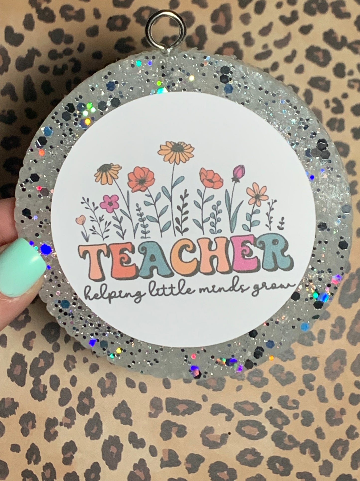 Teacher helping little minds grow Cardstock Freshie