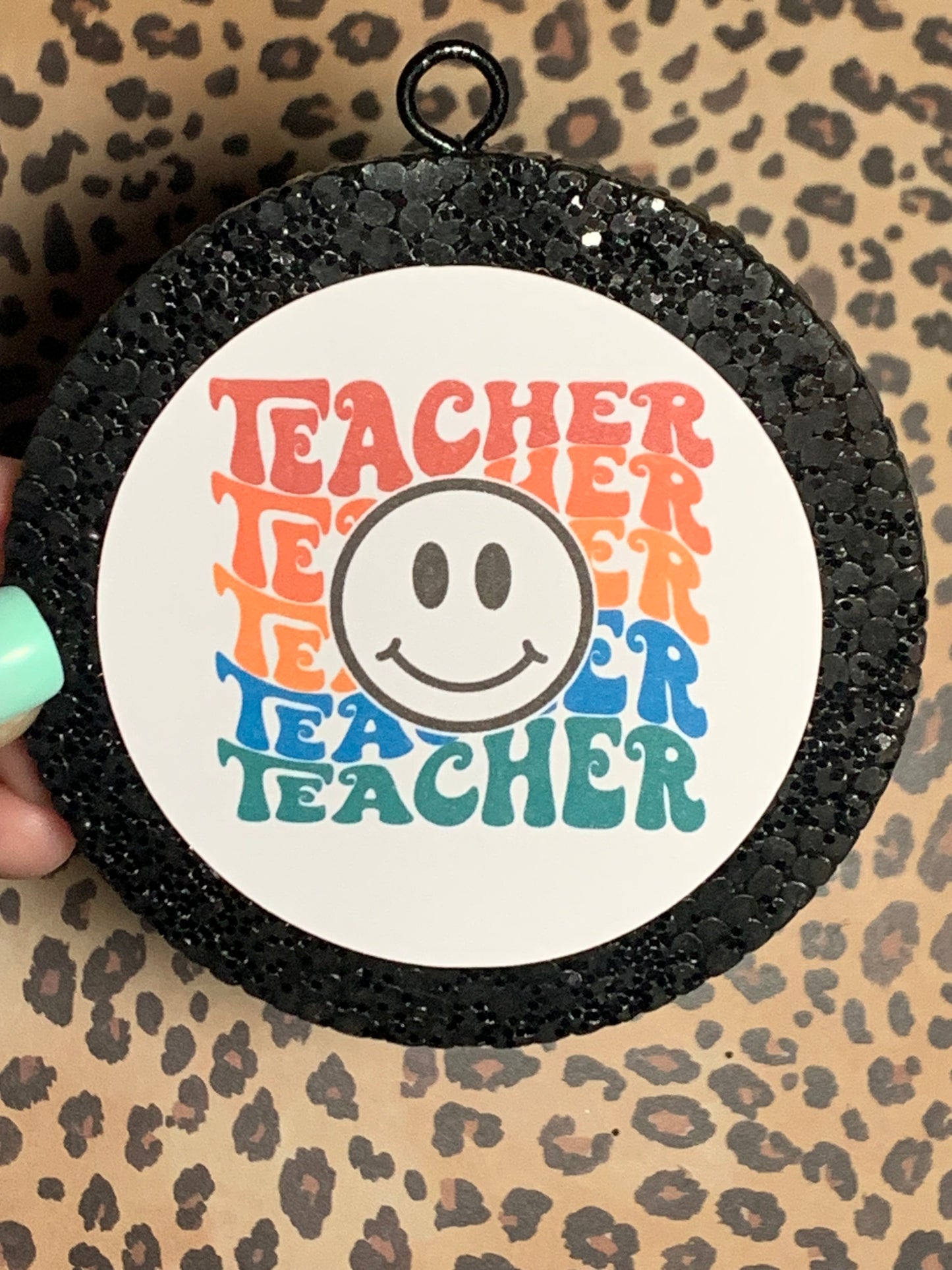 Teacher with Smiley Face 2.0 Cardstock Freshie