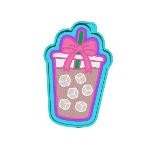 Iced Coffee With Bow Freshie Mold