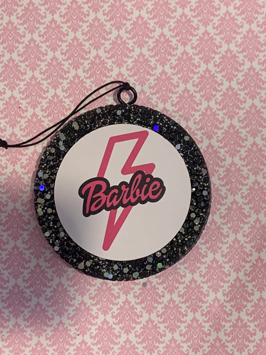 Barbie Lightening Bolt Cardstock Freshie