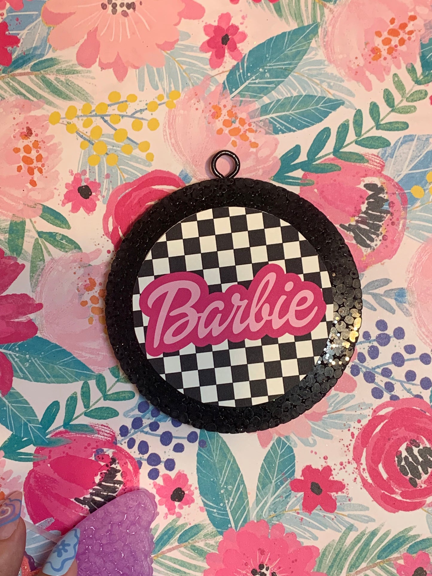 Barbie Checkered Cardstock Freshie