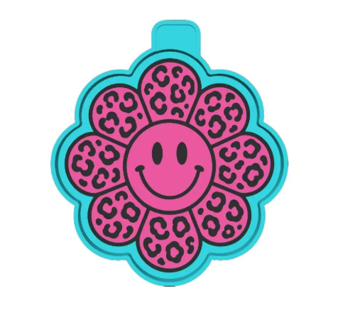 Leopard Smiley Daisy Freshie Mold