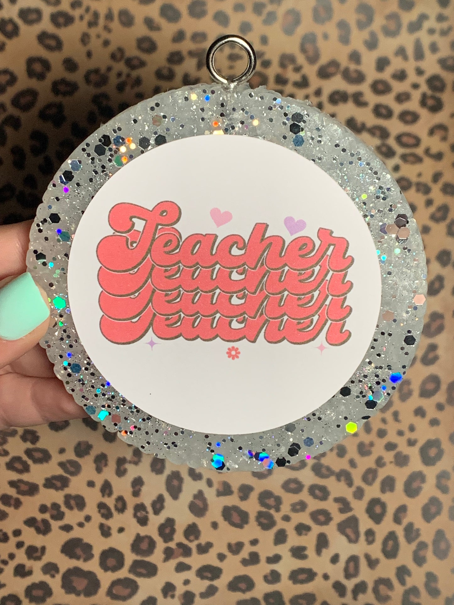 Teacher with Hearts Cardstock Freshie